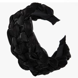 Black Braided Satin Headband - Women Accessories